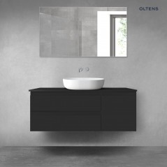 Oltens Vernal zestaw mebli łazienkowych 120 cm z blatem czarny mat 68209300