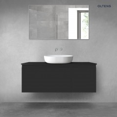 Oltens Vernal zestaw mebli łazienkowych 120 cm z blatem czarny mat 68248300