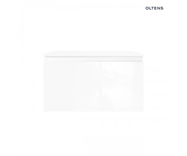 Oltens Vernal szafka 80 cm podumywalkowa wisząca z blatem biały połysk 68127000