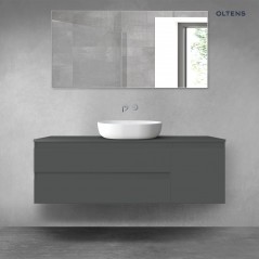 Oltens Vernal zestaw mebli łazienkowych 140 cm z blatem grafit mat 68262400