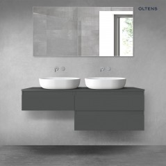 Oltens Vernal zestaw mebli łazienkowych 140 cm z blatem grafit mat 68324400
