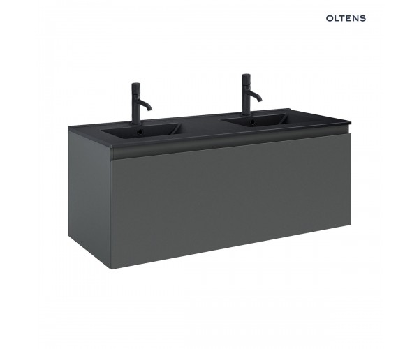 Oltens Vernal umywalka z szafką 120 cm czarny mat/grafit mat 68035400