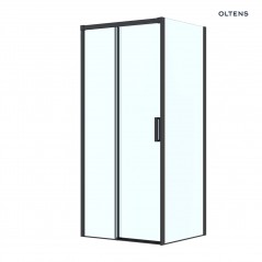 Oltens Breda kabina prysznicowa 100x90 cm prostokątna czarny mat/szkło przezroczyste 20224300