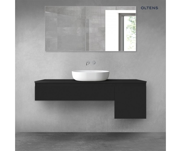 Oltens Vernal zestaw mebli łazienkowych 140 cm z blatem czarny mat 68280300