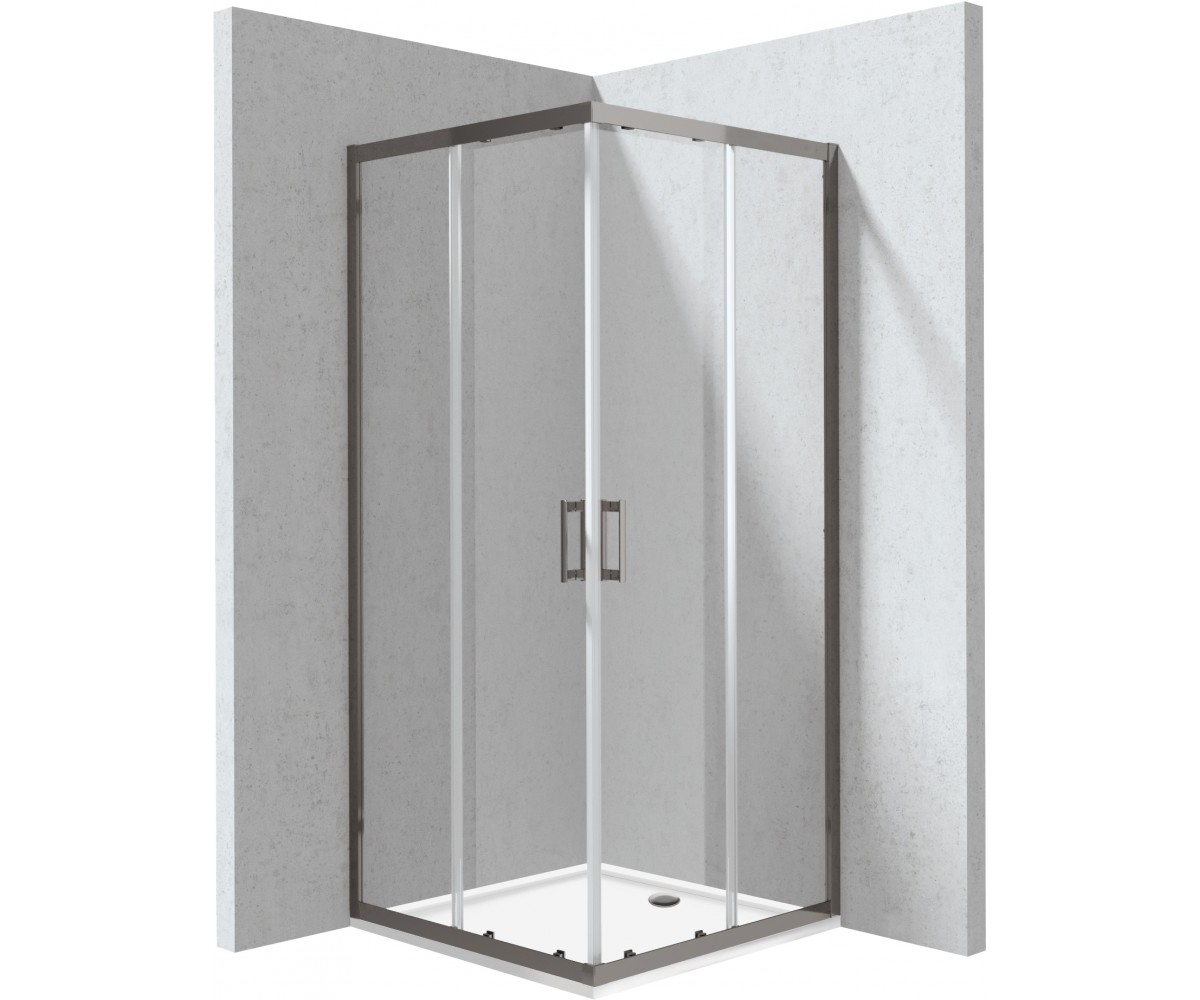 Kabina prysznicowa z brodzikiem kwadratowa - 80x80 cm