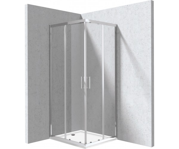 Kabina prysznicowa z brodzikiem prostokątna - 80x90 cm