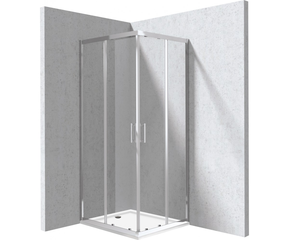 Kabina prysznicowa z brodzikiem prostokątna - 80x90 cm