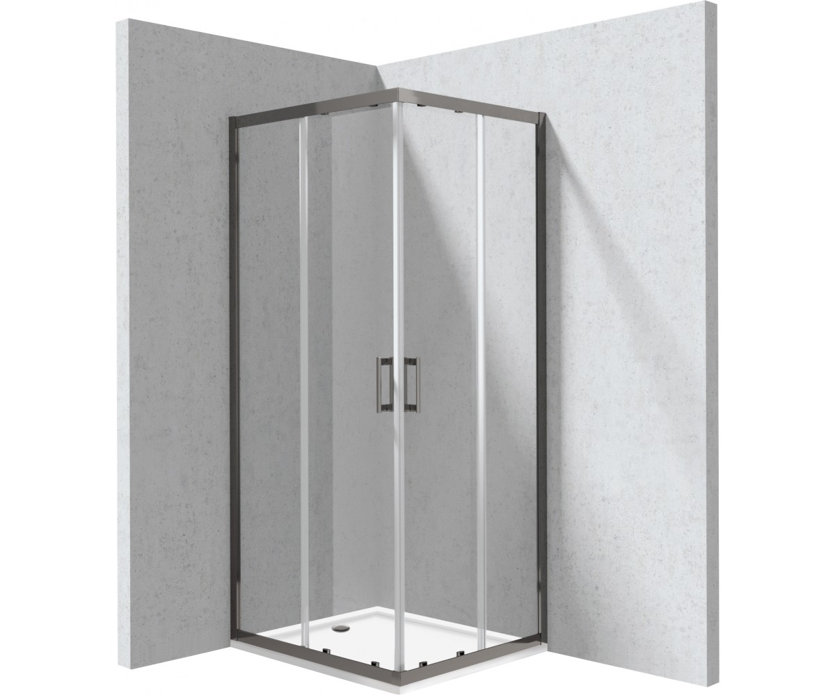 Kabina prysznicowa z brodzikiem prostokątna - 80x90 cm