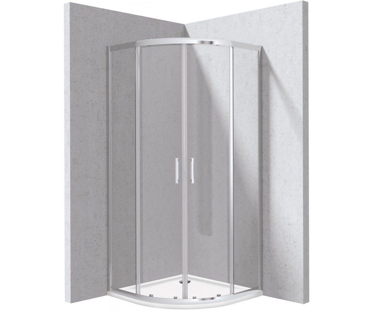 Kabina prysznicowa z brodzikiem półokrągła - 90x90 cm