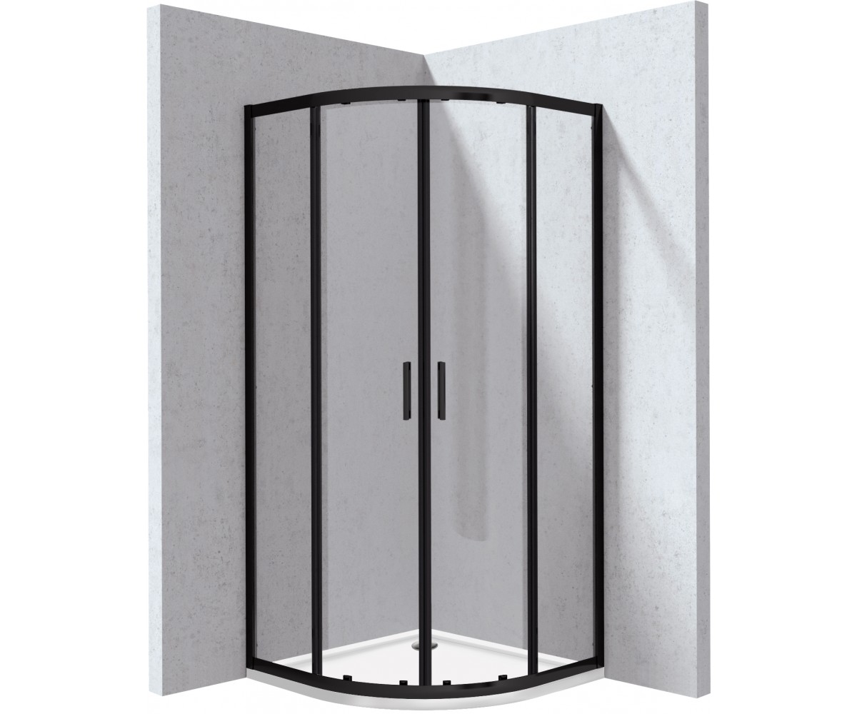 Kabina prysznicowa z brodzikiem półokrągła - 80x80 cm