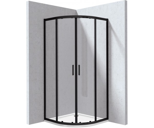 Kabina prysznicowa z brodzikiem półokrągła - 90x90 cm