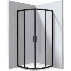 Kabina prysznicowa z brodzikiem półokrągła - 90x90 cm