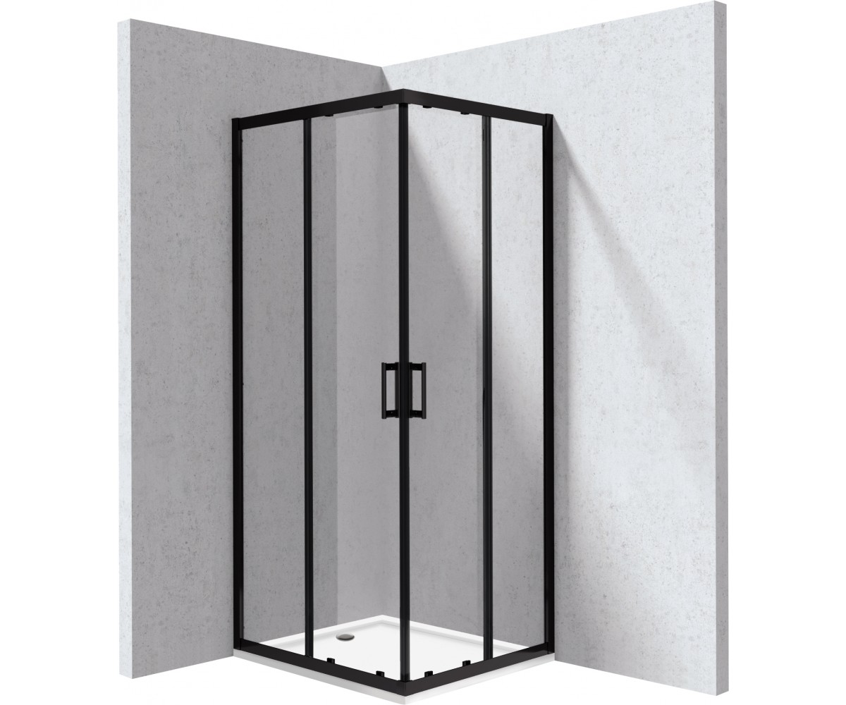 Kabina prysznicowa z brodzikiem prostokątna - 80x90 cm