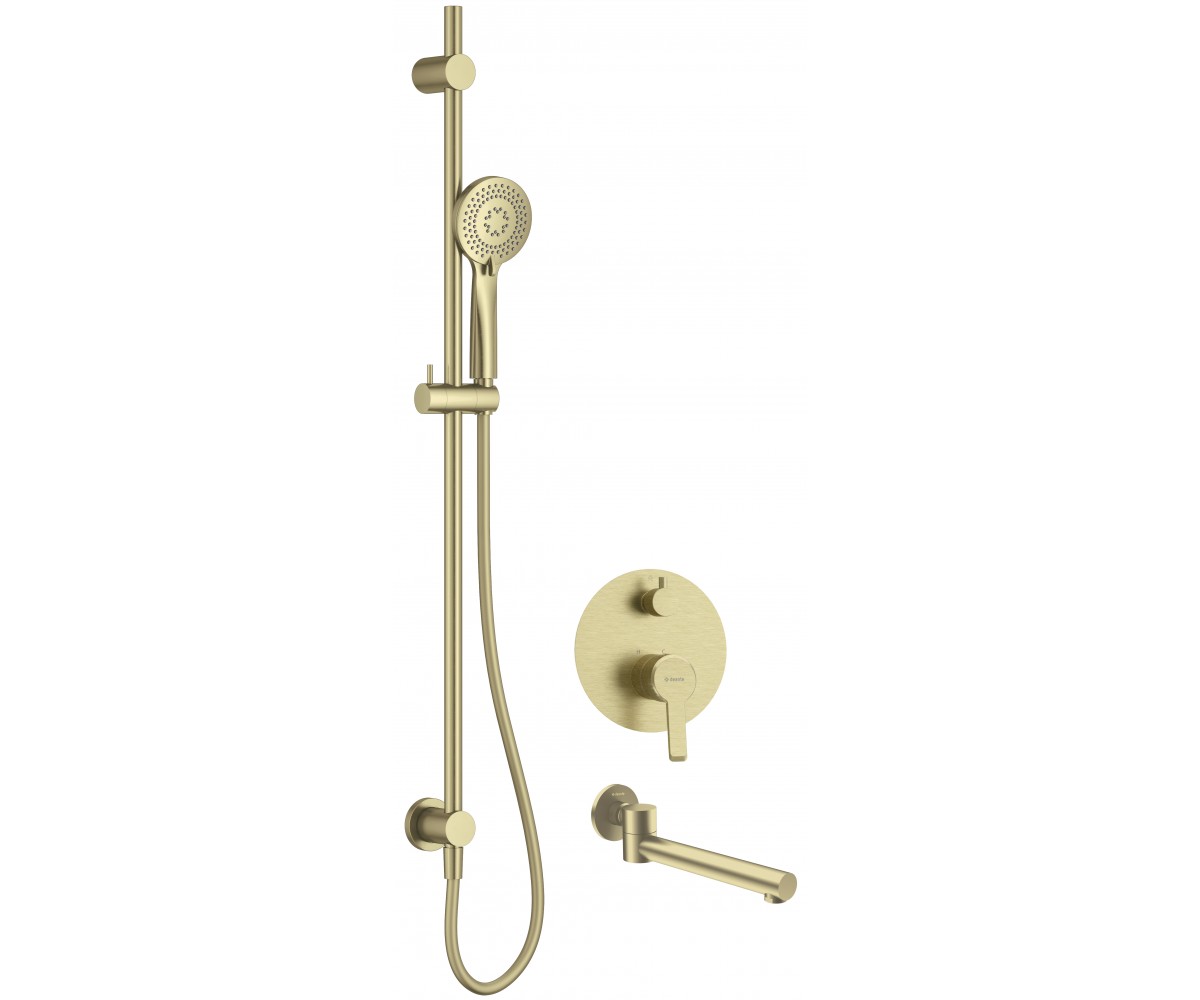 Zestaw prysznicowy podtynkowy z wylewką wannową