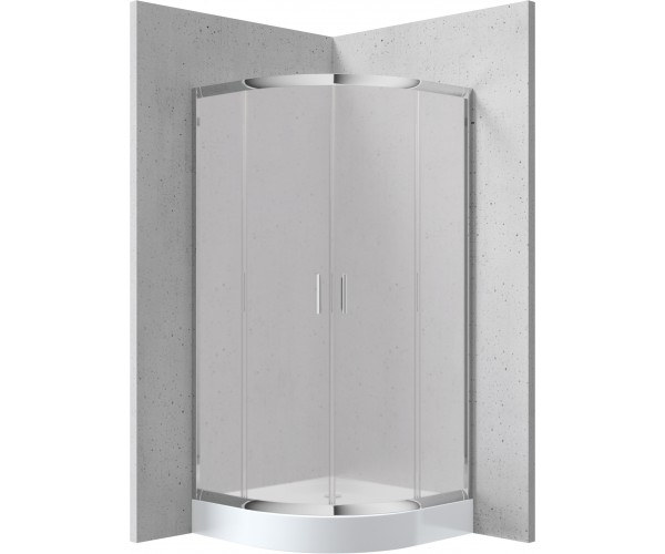 Kabina prysznicowa z brodzikiem półokrągła 90 cm