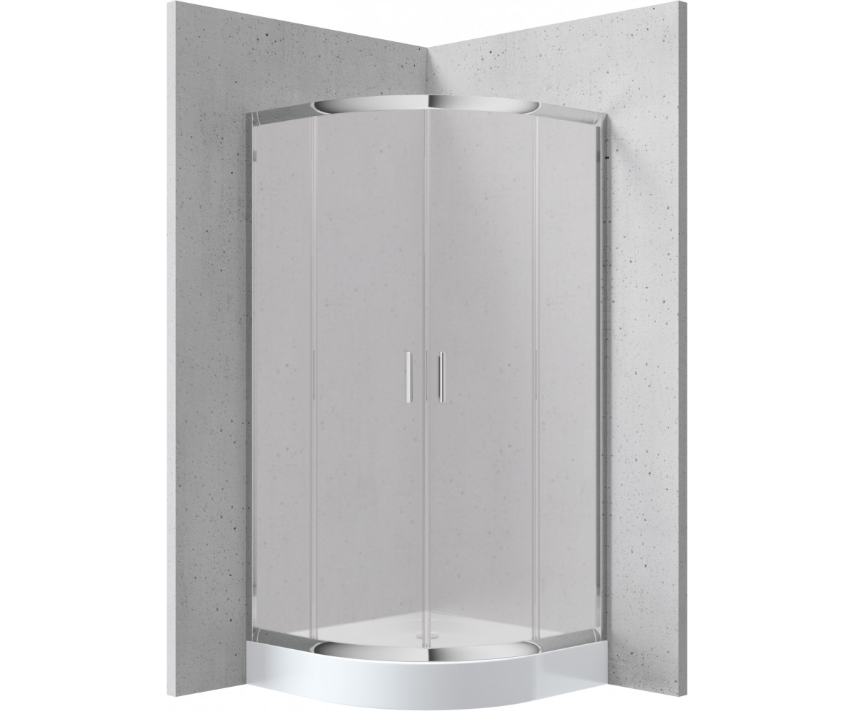 Kabina prysznicowa z brodzikiem półokrągła 90 cm