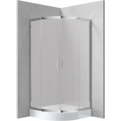 Kabina prysznicowa z brodzikiem półokrągła 90 cm