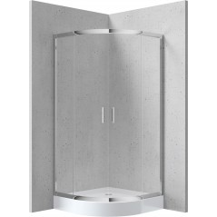 Kabina prysznicowa z brodzikiem półokrągła 90 cm