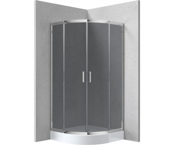 Kabina prysznicowa z brodzikiem półokrągła 80 cm