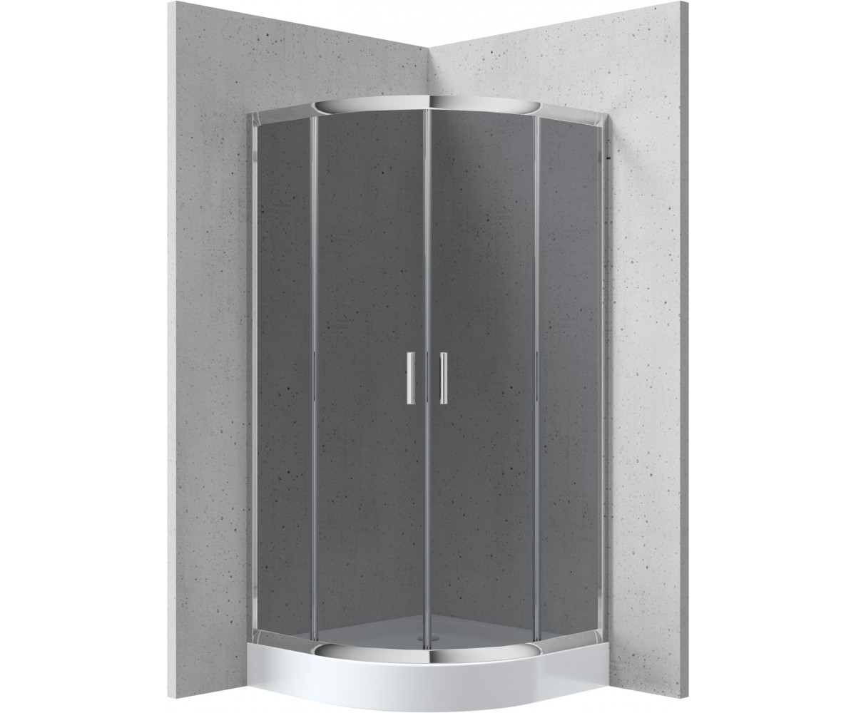 Kabina prysznicowa z brodzikiem półokrągła 80 cm