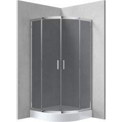 Kabina prysznicowa z brodzikiem półokrągła 80 cm