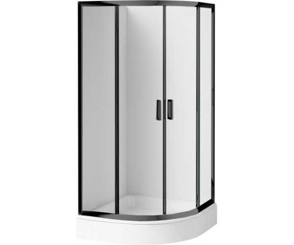 Kabina prysznicowa z brodzikiem półokrągła 80 cm