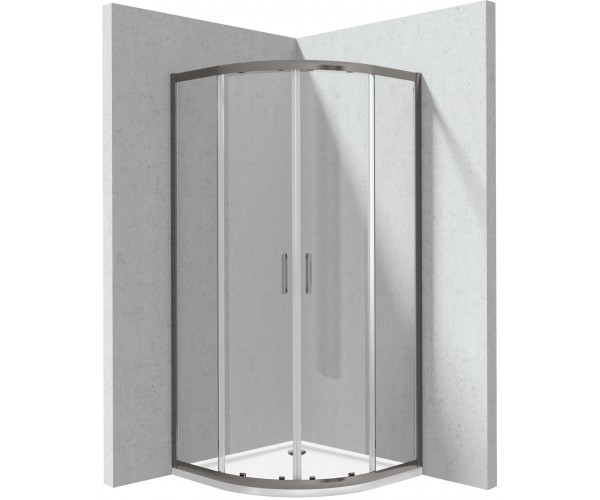 Kabina prysznicowa z brodzikiem półokrągła 90 cm