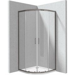 Kabina prysznicowa z brodzikiem półokrągła 90 cm