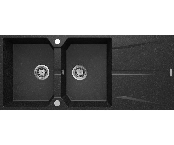 Zlewozmywak granitowy 2-komorowy z ociekaczem