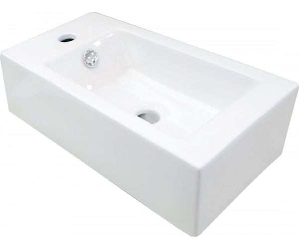 Umywalka ceramiczna nablatowa lewa