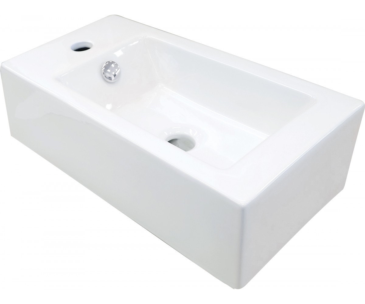 Umywalka ceramiczna nablatowa lewa