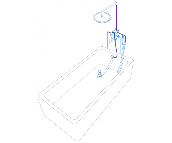 Easy-Clean Syfon do wanny napełniający - czyszczony od góry