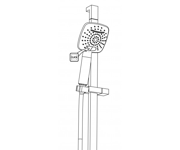 Storczyk Zestaw prysznicowy 2-funkcyjny z drążkiem
