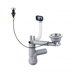 Space-Saver Lux Syfon do zlewozmywaka stalowego 1-komorowego - Space-Saver